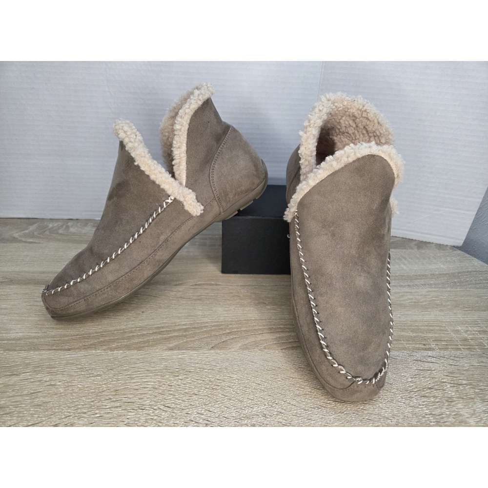 Anne Klein iflex  Ozark Moccasin‎ Slippers, Grey, Women's 8.5 M